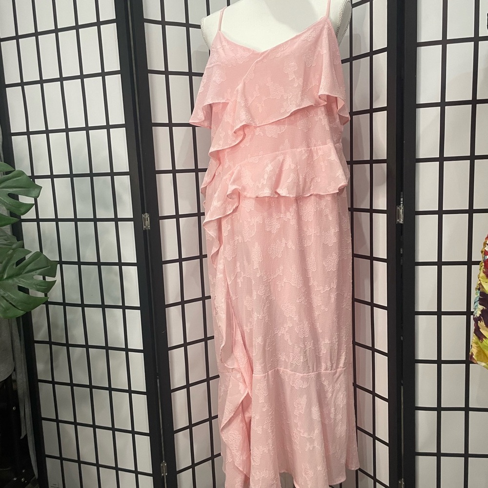 Wild Fable Pink Ruffle Maxi Dress